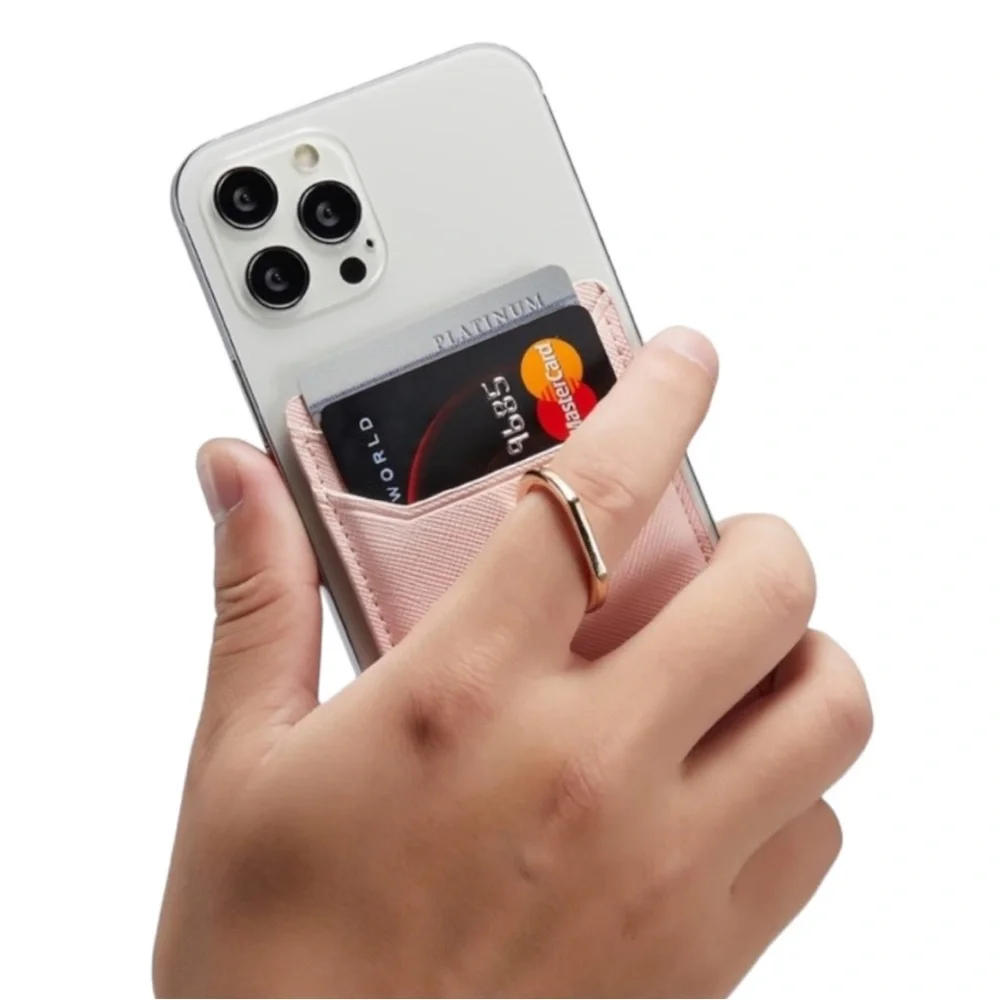 Collection Eighteen Magnetic Card Holder with Phone Case in Pink